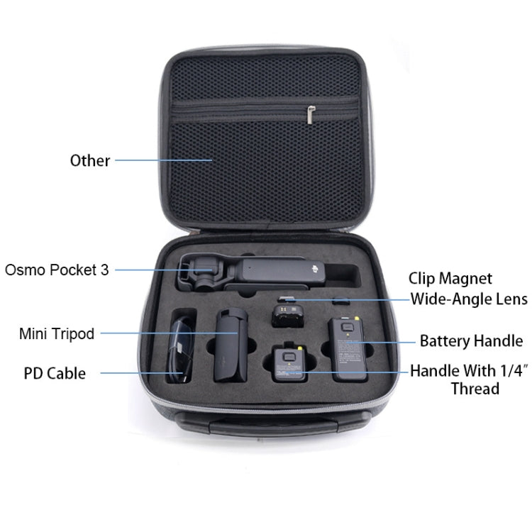 For DJI Osmo Pocket 3 Action Camera All-in-One Storage Bag Hand Cluth, For DJI Osmo Pocket 3