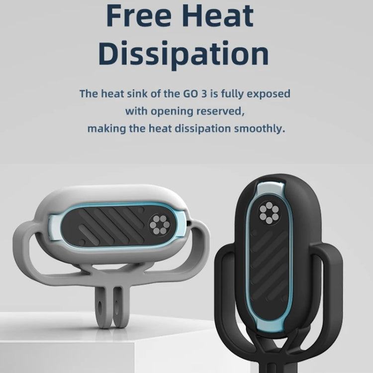 For Insta360 GO 3 AMagisn Silicone Case Camera Protective Accessories, Horizontal Gray, Vertical Gray, Horizontal Black, Vertical Black