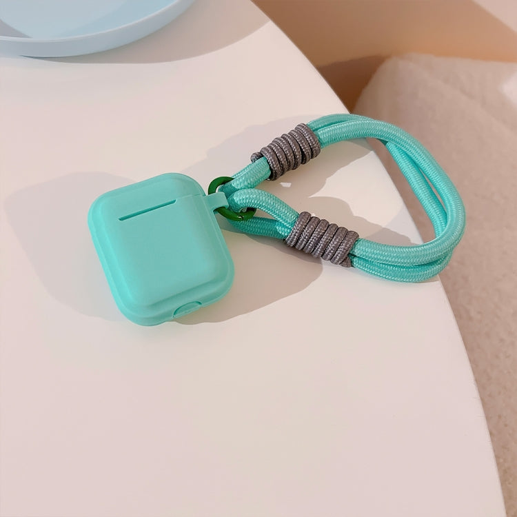 Housse d'écouteurs en silicone couleur contrastée Dopamine avec dragonne, pour AirPods 3, AirPods Pro 2, AirPods Pro, AirPods 2 / 1