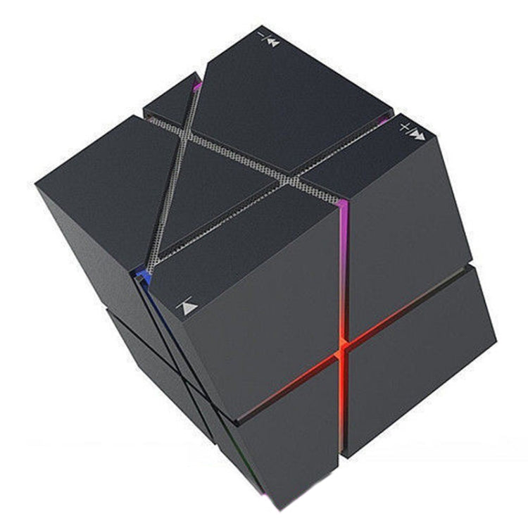 Qone Cube AI Smart Voice-Controlled Bluetooth Speaker RGB Light Mini Wireless Audio