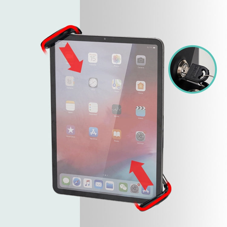Tablet Wall Mount Holder Angles Adjustment Aluminum Alloy Mount With Anti Theft Security Lock
