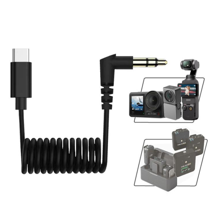 USB-C / Type-C To 3.5mm Male TRS Audio Adapter Cable For DJI Osmo Action 4 / 3 / 2 / Pocket 3