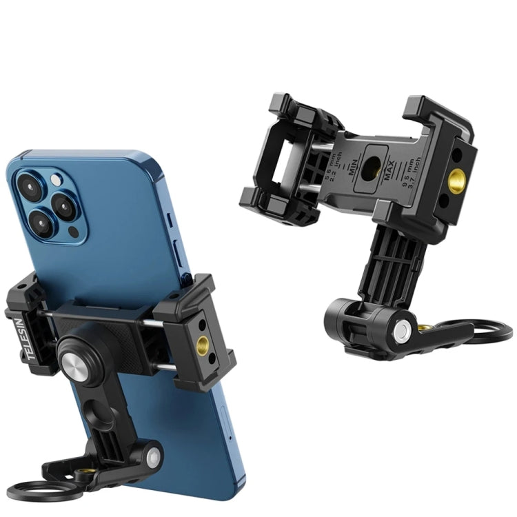 Telesin  Mobile Phone Clip 360 Degree Rotating Desktop Bracket With Cold Shoe Mount, Phone Clip