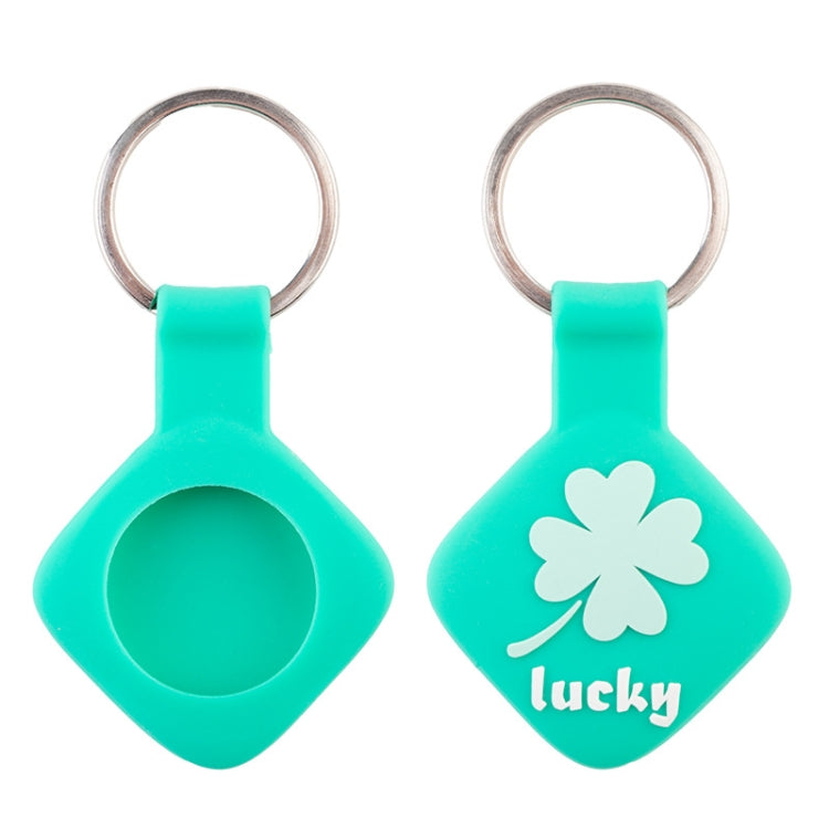 For AirTag 2nd Gen / AirTag 1st Gen Cartoon Tracker Silicone Case Anti-Lost Device Protective Cover, Shell Pink, Shell Blue, Rainbow, Colorful Blue, Orange Green, Four-leaf 1, Four-leaf Green