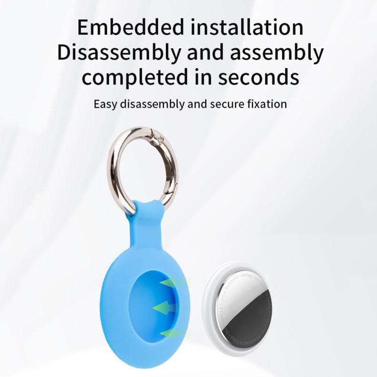 For AirTag 2nd Gen / AirTag 1st Gen Cartoon Tracker Silicone Case Anti-Lost Device Protective Cover, Shell Pink, Shell Blue, Rainbow, Colorful Blue, Orange Green, Four-leaf 1, Four-leaf Green