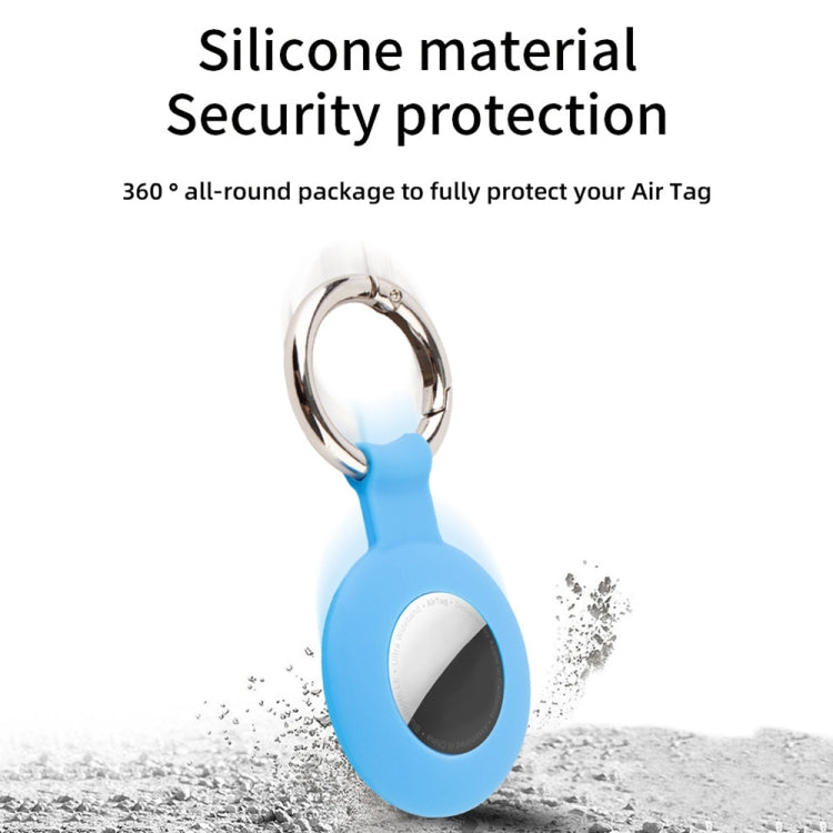 For AirTag 2nd Gen / AirTag 1st Gen Cartoon Tracker Silicone Case Anti-Lost Device Protective Cover, Shell Pink, Shell Blue, Rainbow, Colorful Blue, Orange Green, Four-leaf 1, Four-leaf Green