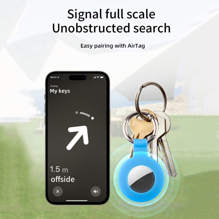 For AirTag 2nd Gen / AirTag 1st Gen Cartoon Tracker Silicone Case Anti-Lost Device Protective Cover, Shell Pink, Shell Blue, Rainbow, Colorful Blue, Orange Green, Four-leaf 1, Four-leaf Green