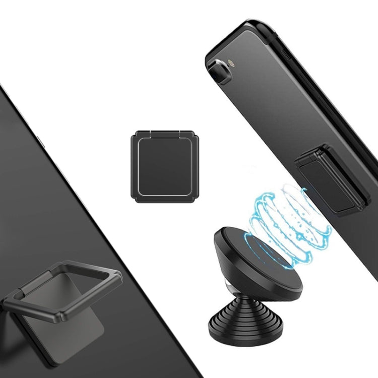 Magnetic 360 Degree Rotating Square Ring Buckle Mobile Phone Holder, Random Color Delivery