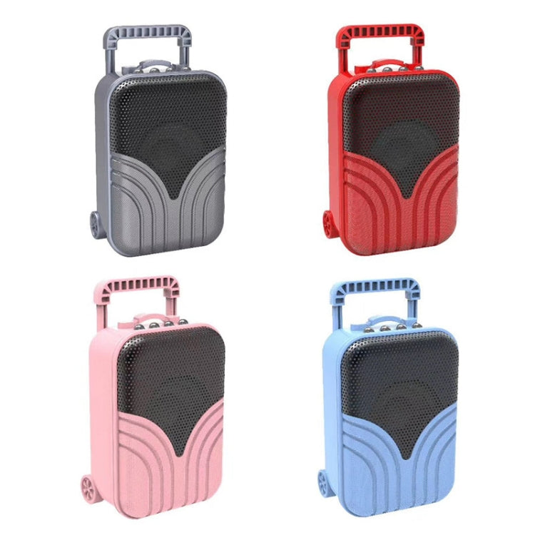 X1 Mini Trolley Case Bluetooth Speaker Retro Card Radio Portable Audio, Pink, Red, Deep Black, Sky Blue