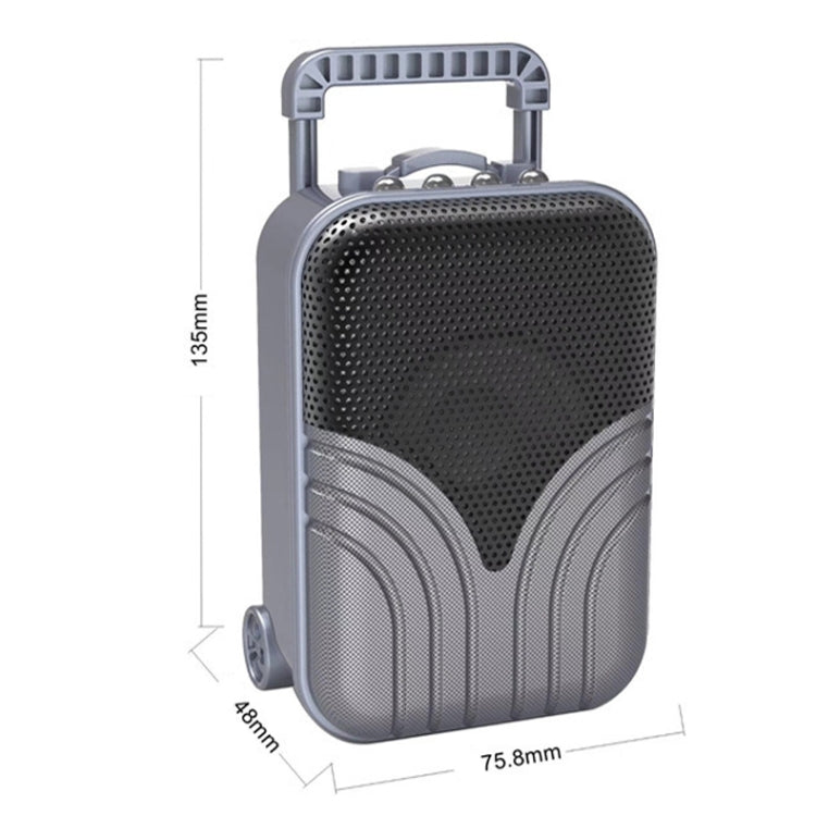 X1 Mini Trolley Case Bluetooth Speaker Retro Card Radio Portable Audio, Pink, Red, Deep Black, Sky Blue