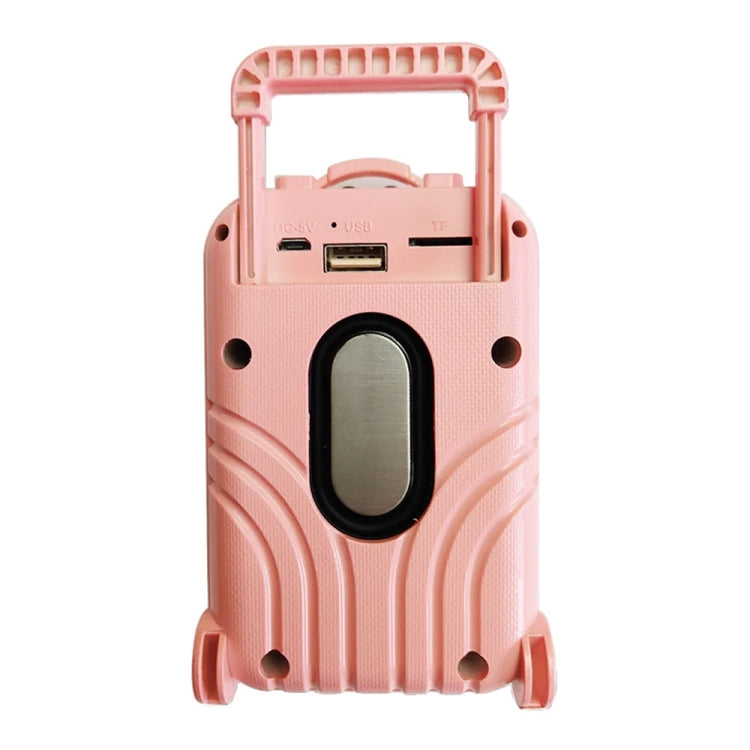 X1 Mini Trolley Case Bluetooth Speaker Retro Card Radio Portable Audio, Pink, Red, Deep Black, Sky Blue