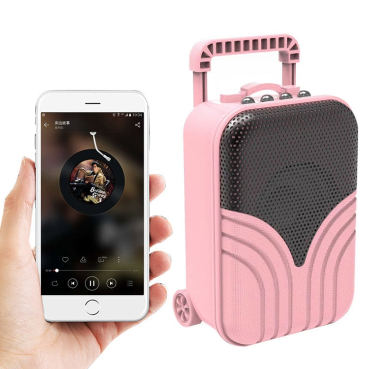 X1 Mini Trolley Case Bluetooth Speaker Retro Card Radio Portable Audio, Pink, Red, Deep Black, Sky Blue