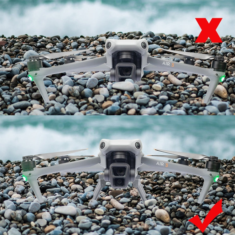 For DJI Air 3 Heightened Landing Gear Body Protection Fall and Crash Proof Folding Extension Kickstand, For DJI Air 3