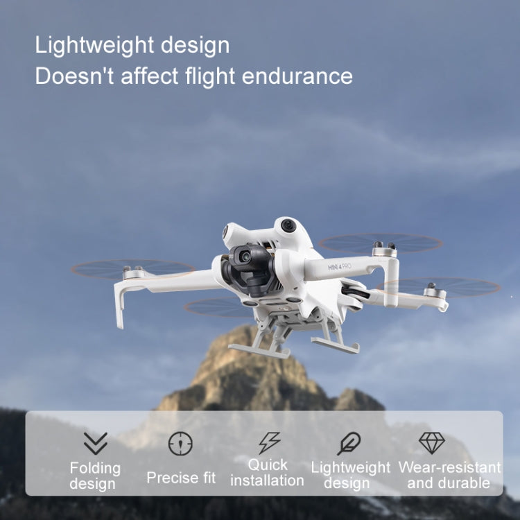 For DJI Mini 4 Pro Landing Gear Base Gimbal Protector Folding Booster Kickstand, For DJI Mini 4 Pro