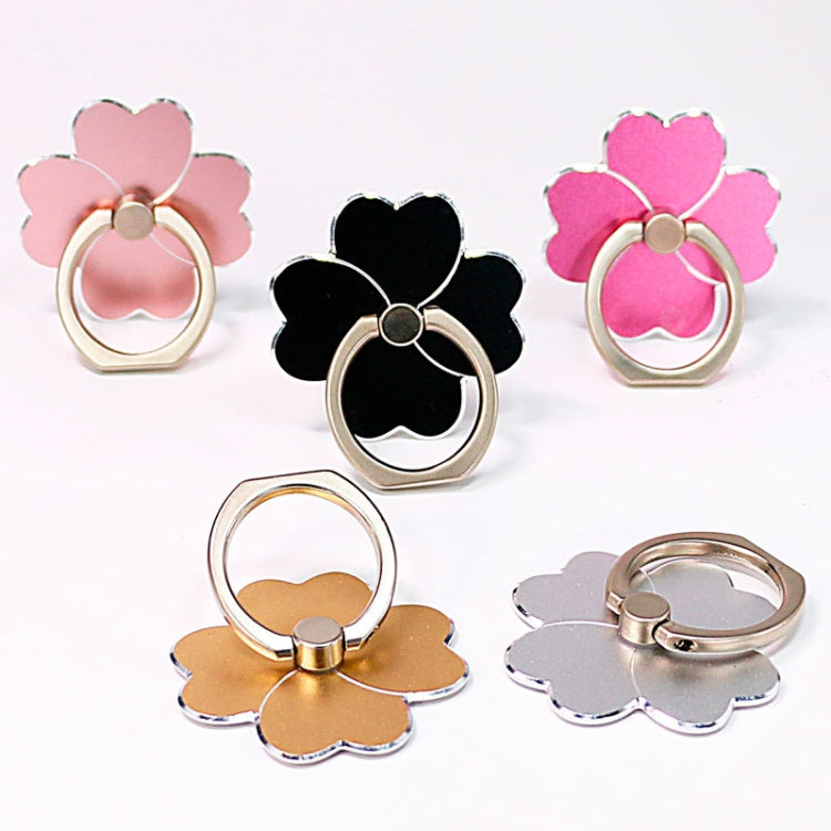 Metal Cell Phone Finger Ring Holder Rotatable Desktop Phone Stand, 5 Leaf Flower Oxidation Silver, 5 Leaf Flower Oxidation Black, 5 Leaf Flower Oxidation Rose Golden, 4 Leaf Grass Oxidation Silver, 4 Leaf Grass Oxidation Black��������������������������...