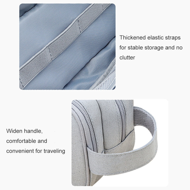 SM09 Double-layer Large Capacity Digital Accessories Storage Bag, Gray, Black, Navy Blue, Dark Gray