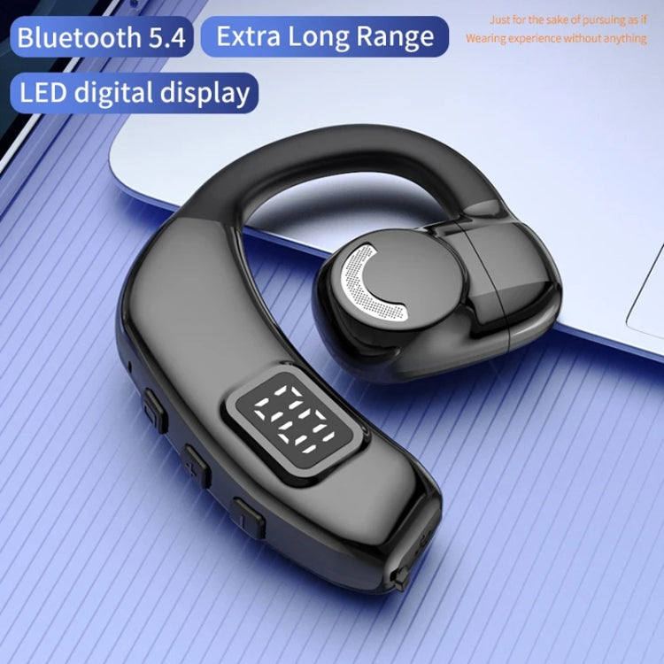 Bluetooth Headset Digital Display Hanging Ear OWS Stereo Sports Earbuds, X30 Orange, X30 Black, X30 White