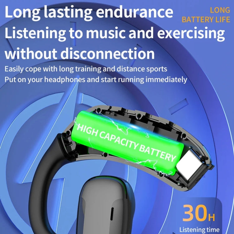 Bluetooth Headset Digital Display Hanging Ear OWS Stereo Sports Earbuds, X30 Orange, X30 Black, X30 White