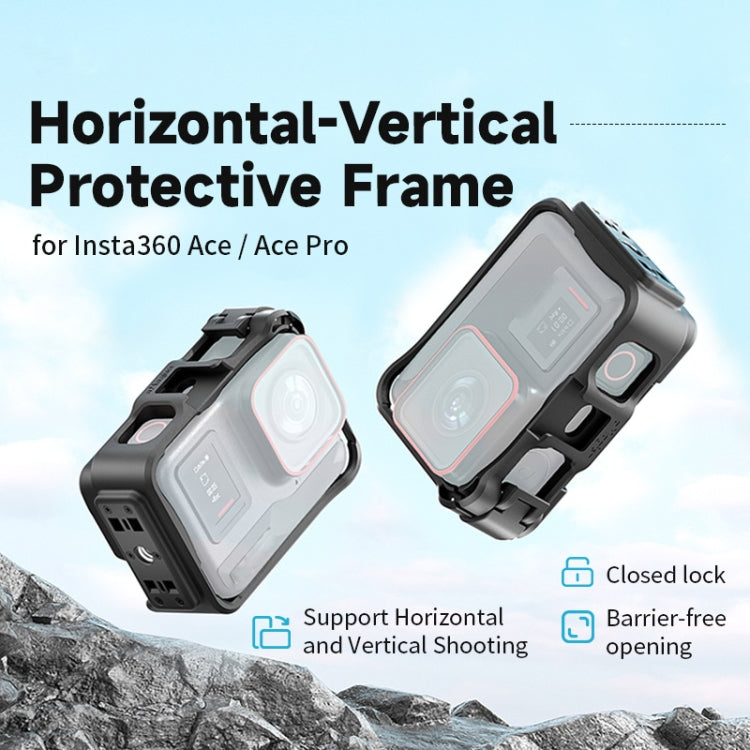 For Insta360 Ace / Ace Pro aMagisn Rabbit Cage Border Sports Camera Accessories, ABS