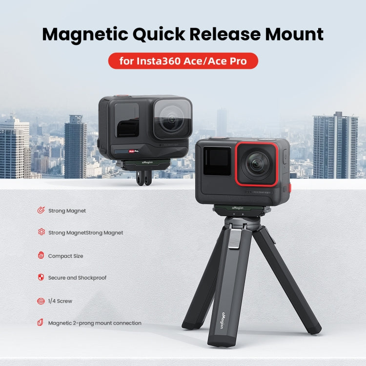 For Insta360 Ace / Ace Pro / X5 aMagisn Metal Magnetic Quick Release Sports Camera Accessories, Metal