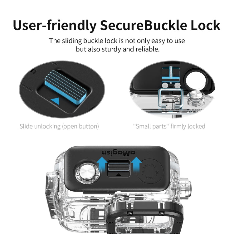 aMagisn Horizontal and Vertical Shooting Dive Shell 60m Waterproof Shell Accessories, For Insta360 Ace Pro, For Insta360 Ace