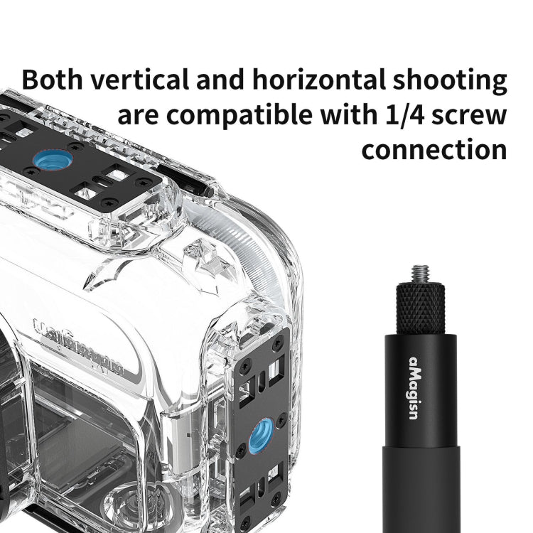 aMagisn Horizontal and Vertical Shooting Dive Shell 60m Waterproof Shell Accessories, For Insta360 Ace Pro, For Insta360 Ace