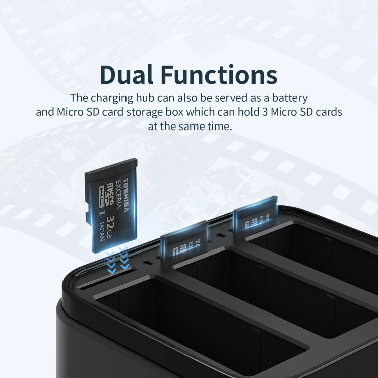 For DJI Osmo Action 4 / 3 AMagisn Battery Charger Seat, For DJI Osmo Action 4 / 3