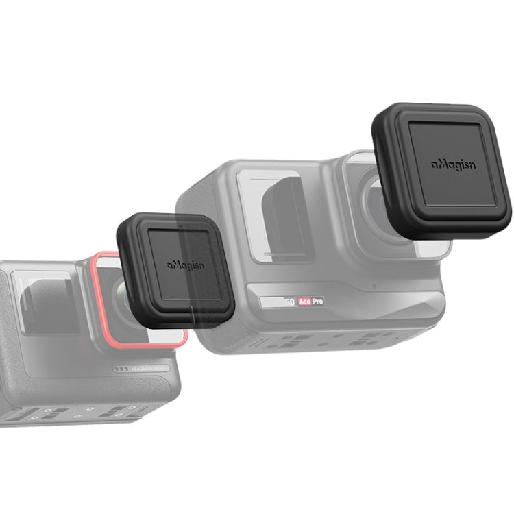 aMagisn Silicone Lens Cap Protective Cover Sports Camera Accessories, For Insta360 Ace Pro, For Insta360 Ace