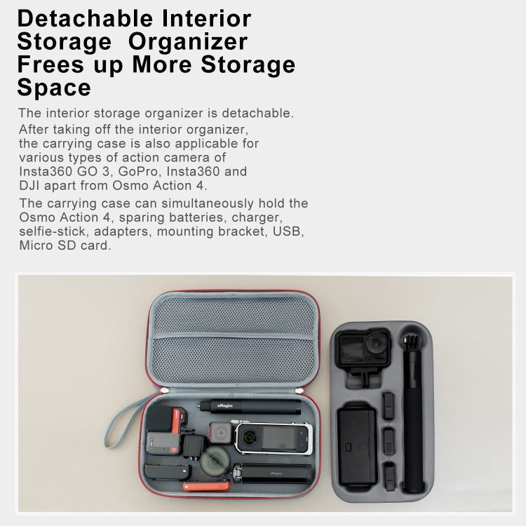 For DJI Osmo Action 4 aMagisn Medium Storage Pack Protection Movement Camera Accessories, For DJI Osmo Action 4