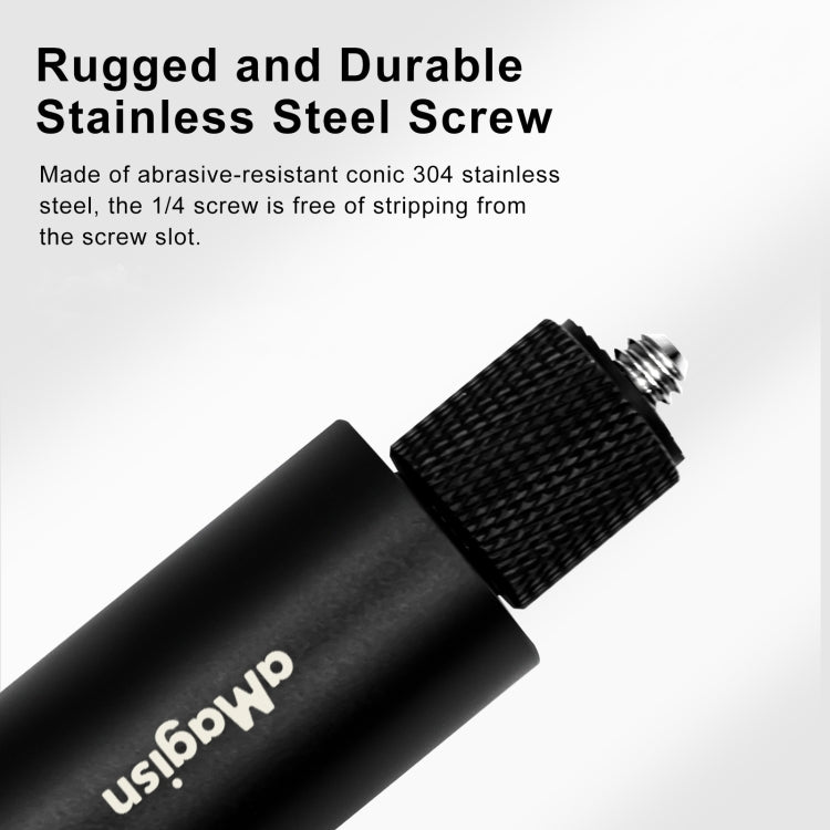 aMagisn 70cm Invisible Straight Pull Selfie Stick Sports Camera Accessories, Single Rod, Rod+1/4 Turn 3 Jaw+Screw, Rod+1/4 Turn 3 Jaw+Screw+Phone Clip