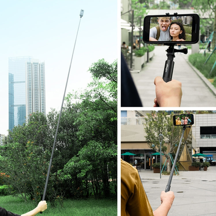 aMagisn 70cm Invisible Straight Pull Selfie Stick Sports Camera Accessories, Single Rod, Rod+1/4 Turn 3 Jaw+Screw, Rod+1/4 Turn 3 Jaw+Screw+Phone Clip