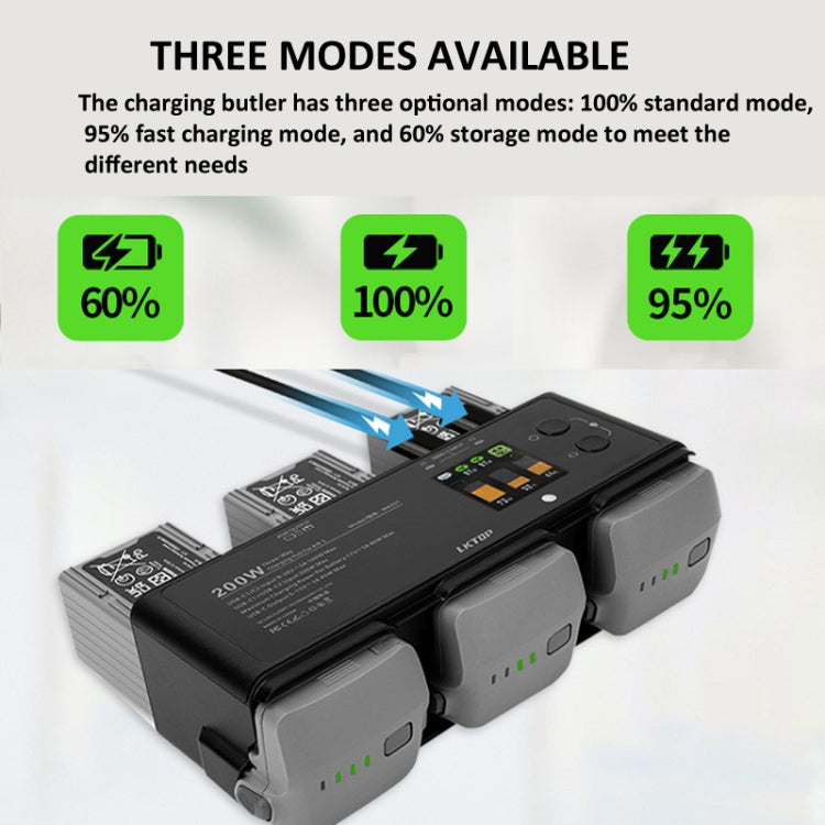 For DJI Air 3 Smart Flight Battery LKTOP 200W 3-Channel Charging Manager