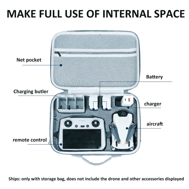 For DJI Mini 4 Pro / Mini 3 Pro LKTOP Carrying Case Waterproof Shoulder Bag Handbag, Nylon, PU