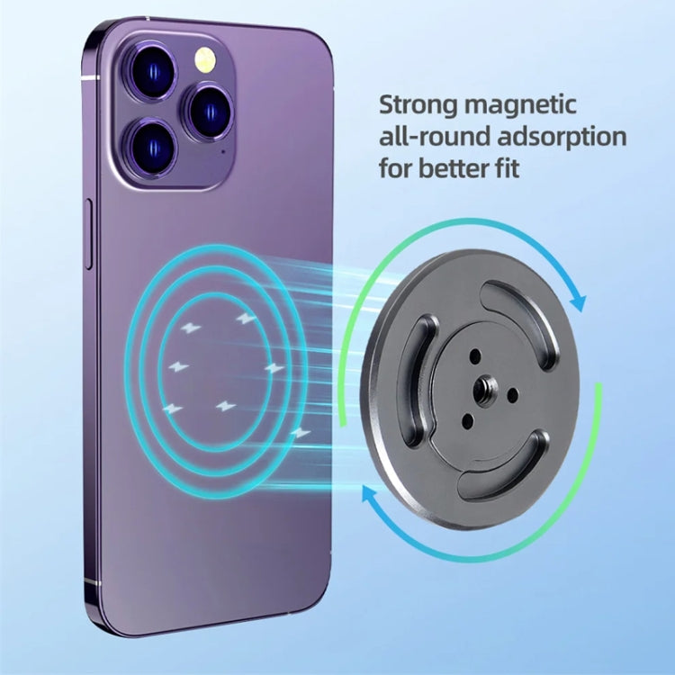 Magnetic Phone Holder with 1/4 Inch Hole for Tripod Magic Arm, with 1/4 Inch Hole