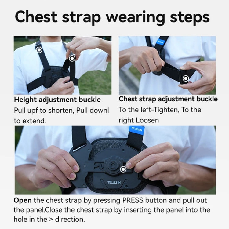 TELESIN S2-CGP-01 Quick-Release Vest Chest Strap Sports Camera Accessories, S2-CGP-01