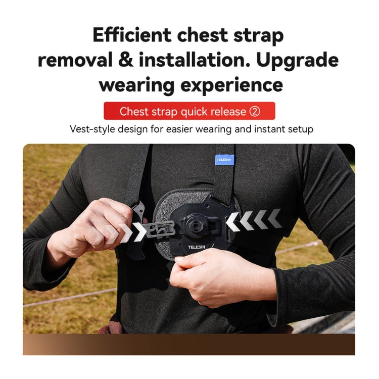 TELESIN S2-CGP-01 Quick-Release Vest Chest Strap Sports Camera Accessories, S2-CGP-01