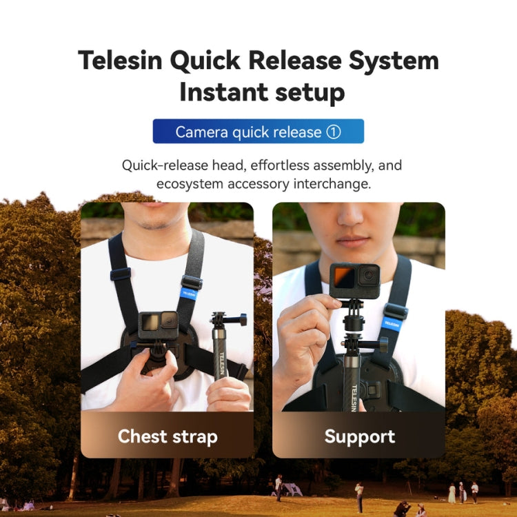 TELESIN S2-CGP-01 Quick-Release Vest Chest Strap Sports Camera Accessories, S2-CGP-01