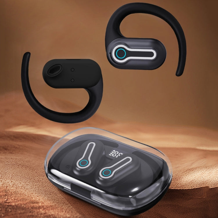 J31 OWS Hanging Ear Stereo Bluetooth Earphones With Digital Charging Compartment