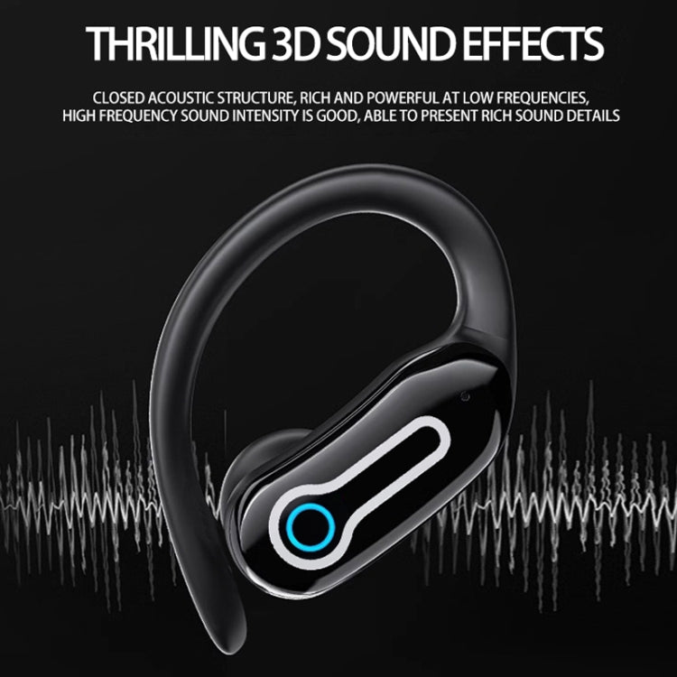 J31 OWS Hanging Ear Stereo Bluetooth Earphones With Digital Charging Compartment