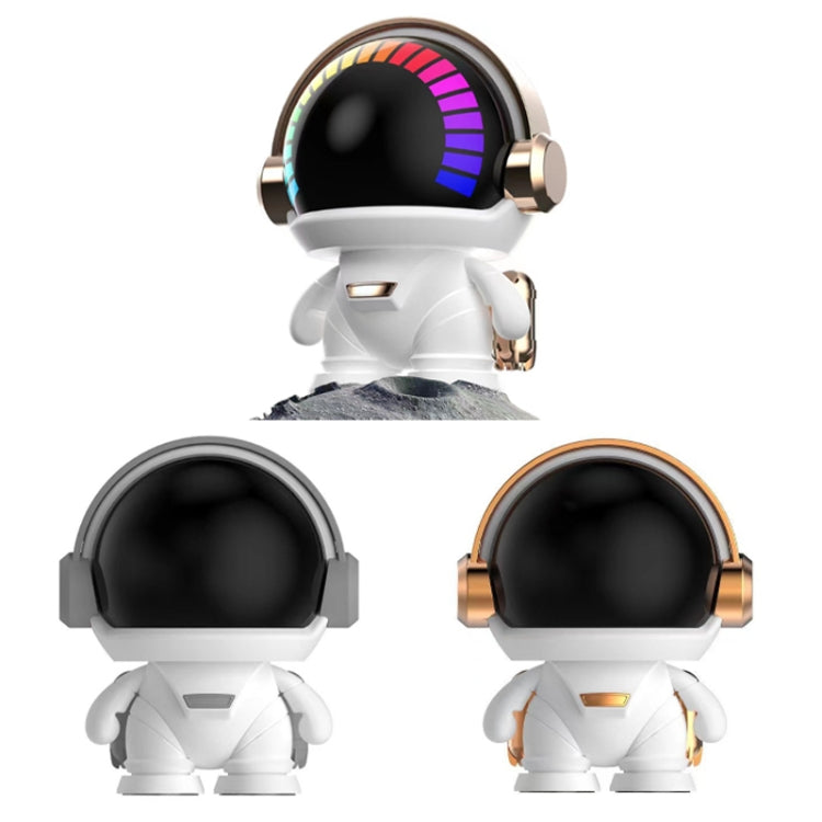 Mini Astronaut Portable Smart Subwoofer Bluetooth Speaker, White Gray, Platinum, Platinum Light Model