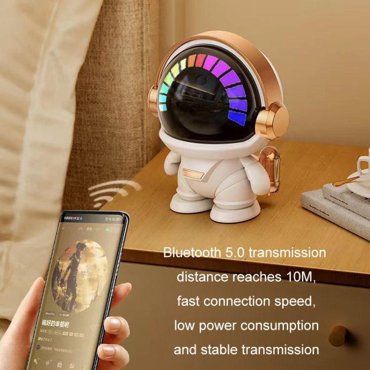 Mini Astronaut Portable Smart Subwoofer Bluetooth Speaker, White Gray, Platinum, Platinum Light Model