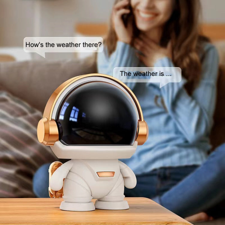 Mini Astronaut Portable Smart Subwoofer Bluetooth Speaker, White Gray, Platinum, Platinum Light Model