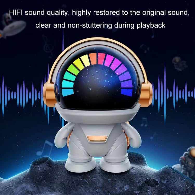 Mini Astronaut Portable Smart Subwoofer Bluetooth Speaker, White Gray, Platinum, Platinum Light Model
