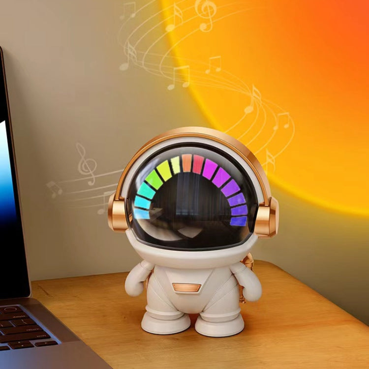 Mini Astronaut Portable Smart Subwoofer Bluetooth Speaker, White Gray, Platinum, Platinum Light Model