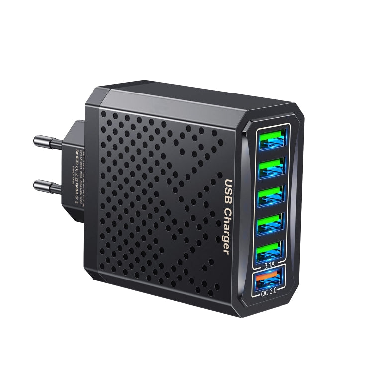 Chargeur de voyage USB multifonction à 6 ports, charge rapide, adaptateur secteur