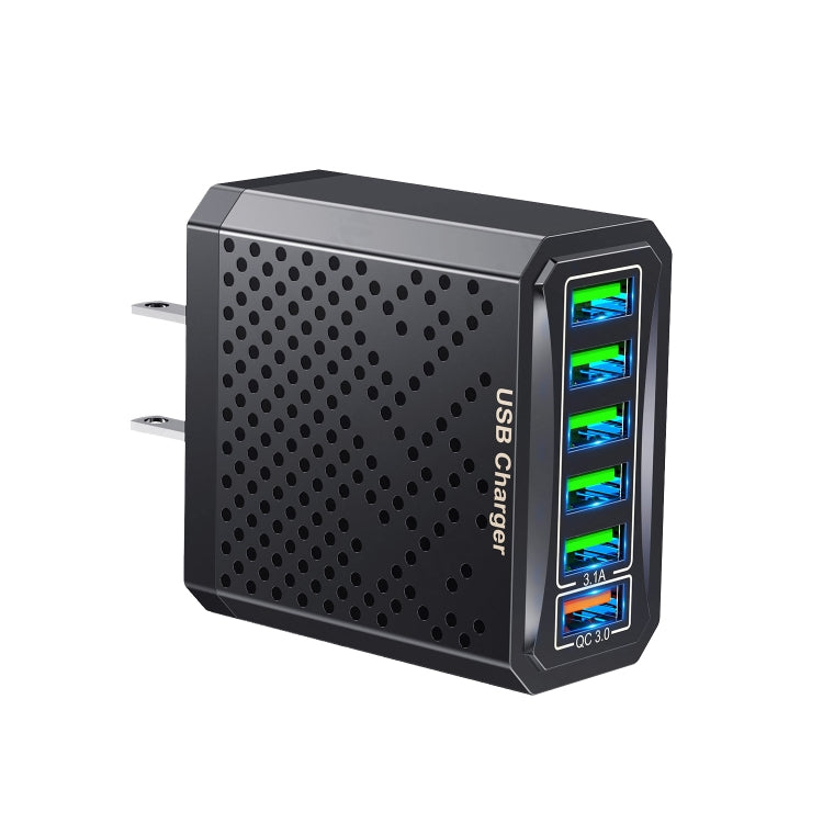 Chargeur de voyage USB multifonction à 6 ports, charge rapide, adaptateur secteur