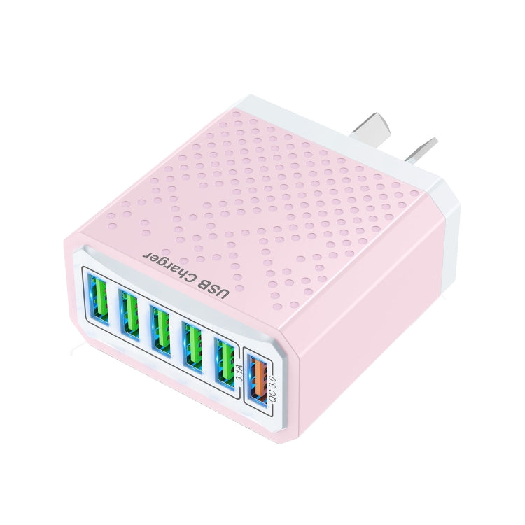 Chargeur de voyage USB multifonction à 6 ports, charge rapide, adaptateur secteur