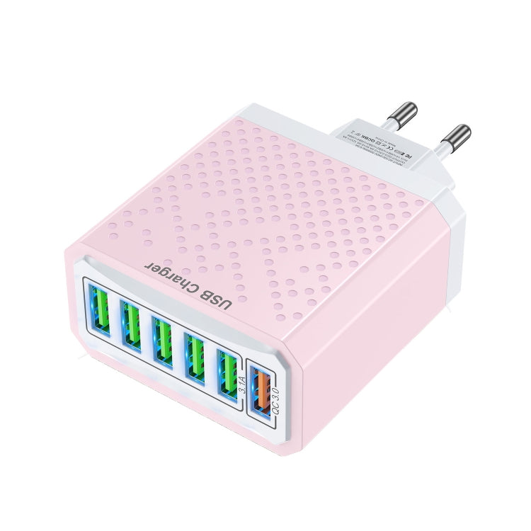 Chargeur de voyage USB multifonction à 6 ports, charge rapide, adaptateur secteur