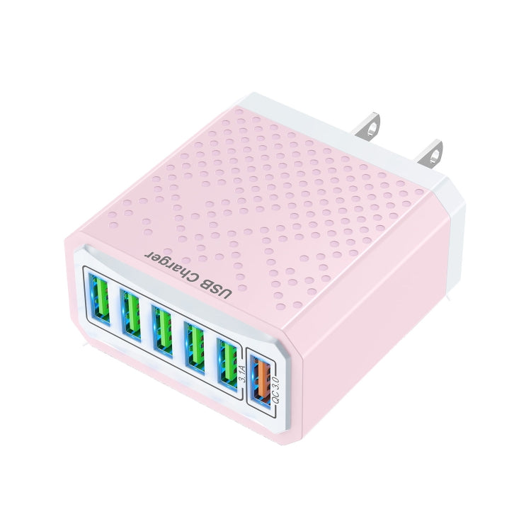 Chargeur de voyage USB multifonction à 6 ports, charge rapide, adaptateur secteur