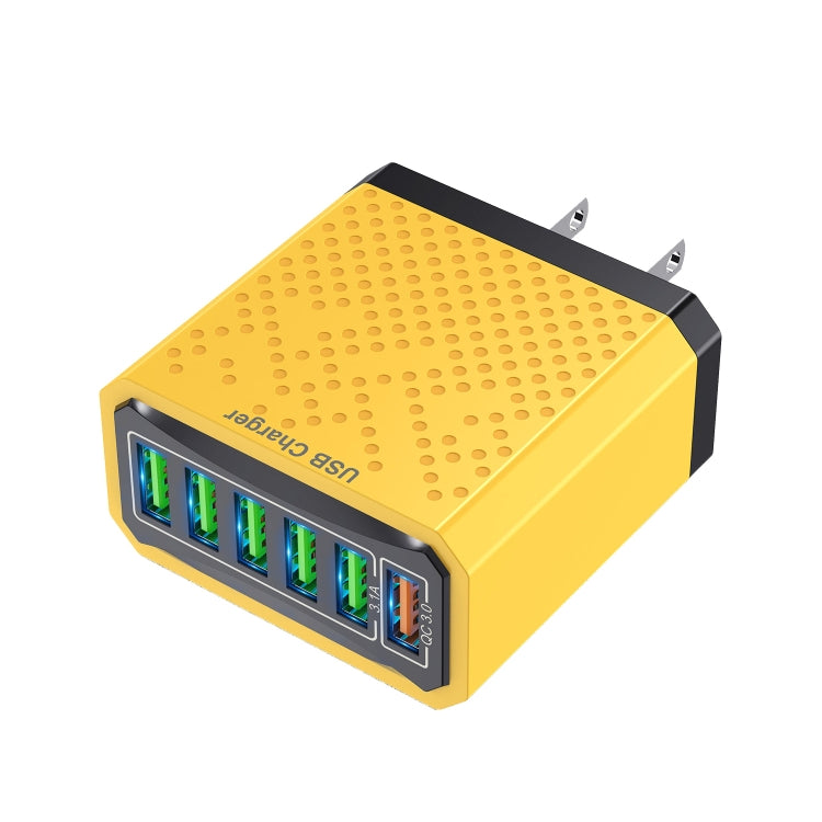 Chargeur de voyage USB multifonction à 6 ports, charge rapide, adaptateur secteur